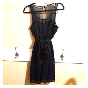 Black patterned dress